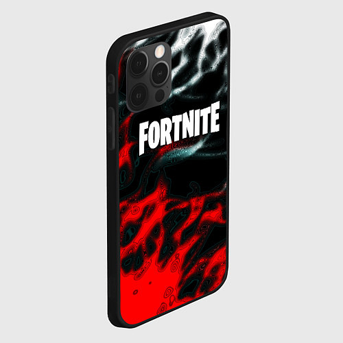 Чехол iPhone 12 Pro Max Fortnite flame abstract / 3D-Черный – фото 2