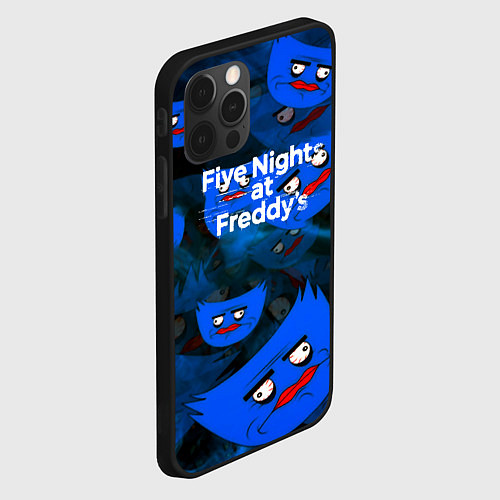 Чехол iPhone 12 Pro Max Huggy Wuggy x Five Nights at Freddys / 3D-Черный – фото 2