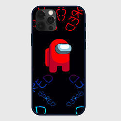 Чехол для iPhone 12 Pro Max Амонг ас bored neon, цвет: 3D-черный