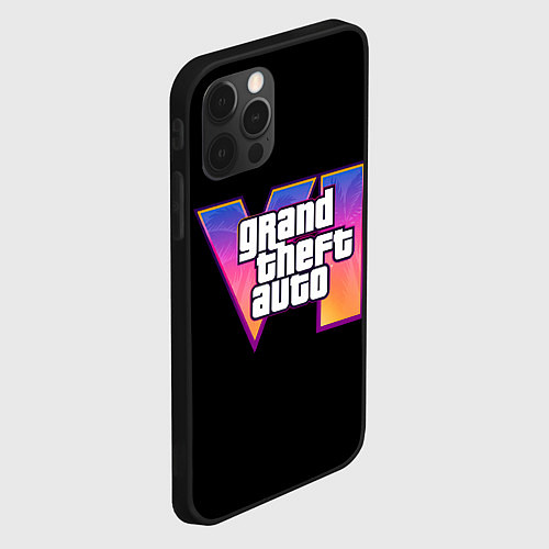 Чехол iPhone 12 Pro Max Grand Theft Auto 6 / 3D-Черный – фото 2