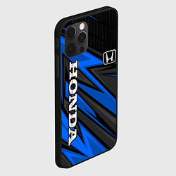 Чехол для iPhone 12 Pro Max Honda motors - синяя спортивная абстракция, цвет: 3D-черный — фото 2