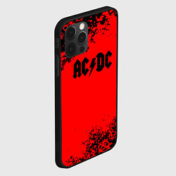 Чехол для iPhone 12 Pro Max AC DC skull rock краски, цвет: 3D-черный — фото 2