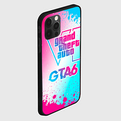 Чехол для iPhone 12 Pro Max GTA6 neon gradient style, цвет: 3D-черный — фото 2