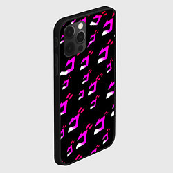 Чехол для iPhone 12 Pro Max JoJos Bizarre neon pattern logo, цвет: 3D-черный — фото 2