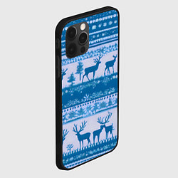 Чехол для iPhone 12 Pro Max Синие олени, цвет: 3D-черный — фото 2