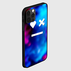 Чехол для iPhone 12 Pro Max Love death and robots serial gradient, цвет: 3D-черный — фото 2