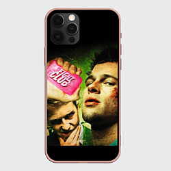 Чехол для iPhone 12 Pro Max Fight club - бойцовский клуб, цвет: 3D-светло-розовый