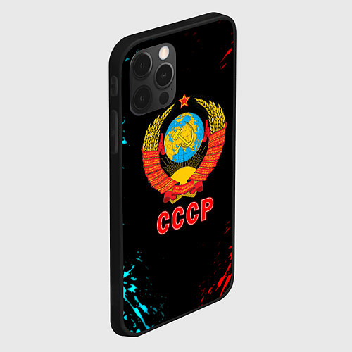 Чехол iPhone 12 Pro Max Моя страна СССР краски / 3D-Черный – фото 2