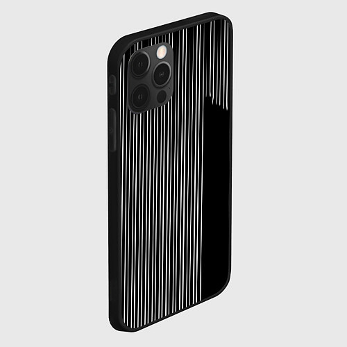 Чехол iPhone 12 Pro Max Visual zebra stripes / 3D-Черный – фото 2