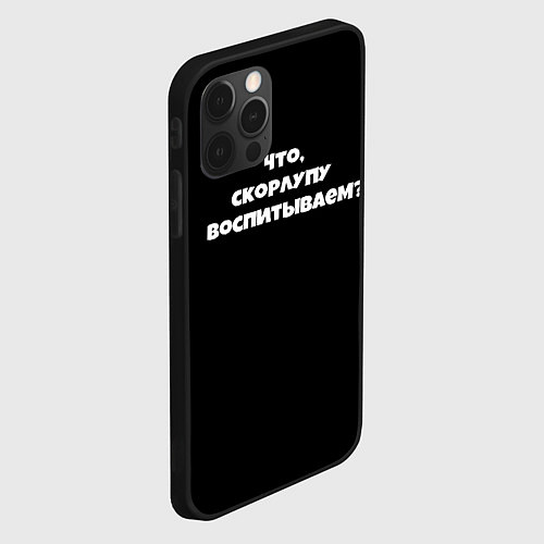 Чехол iPhone 12 Pro Max Что скорлупу воспитываем / 3D-Черный – фото 2