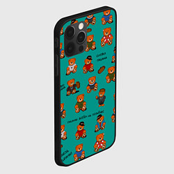 Чехол для iPhone 12 Pro Max Слово пацана: мишки-персонажи, цвет: 3D-черный — фото 2