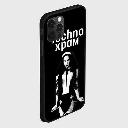 Чехол iPhone 12 Pro Max Techno храм дерзкая монашка / 3D-Черный – фото 2