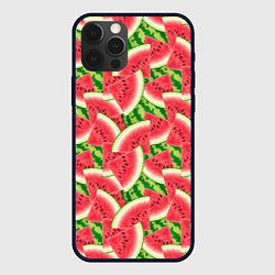 Чехол для iPhone 12 Pro Max Дольки сладкого арбуза, цвет: 3D-черный