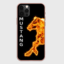 Чехол для iPhone 12 Pro Max Mustang fire, цвет: 3D-светло-розовый