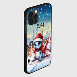 Чехол для iPhone 12 Pro Max Новый год 2024 дракон, цвет: 3D-черный — фото 2