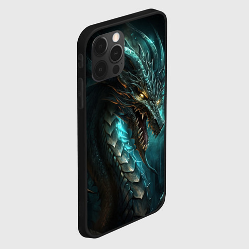 Чехол iPhone 12 Pro Max Древний дракон символ 2024 / 3D-Черный – фото 2