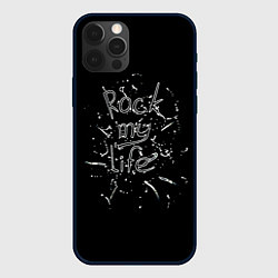 Чехол iPhone 12 Pro Max Rock my life чёрный