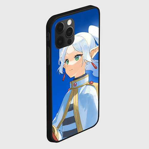 Чехол iPhone 12 Pro Max Sousou no Frieren smile / 3D-Черный – фото 2