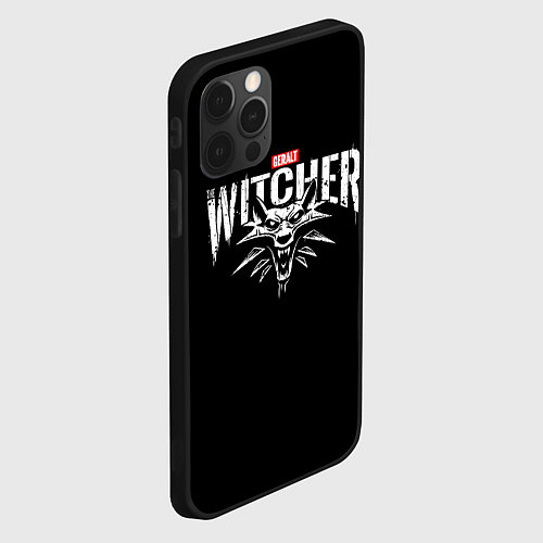 Чехол iPhone 12 Pro Max Geralt the Witcher / 3D-Черный – фото 2