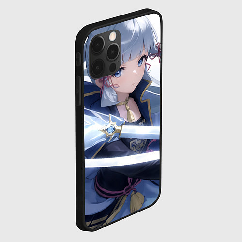 Чехол iPhone 12 Pro Max Genshin Impact Ayaka Камисато / 3D-Черный – фото 2