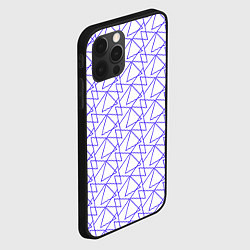 Чехол для iPhone 12 Pro Max Контурные треугольники, цвет: 3D-черный — фото 2