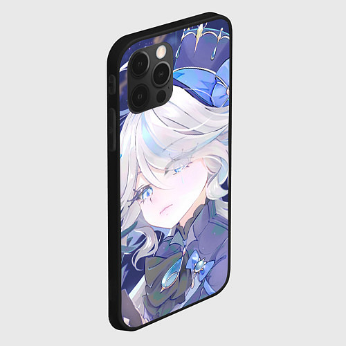 Чехол iPhone 12 Pro Max Genshin Impact Furina smug / 3D-Черный – фото 2