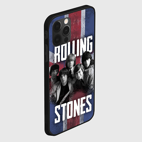 Чехол iPhone 12 Pro Max Rolling Stones - Great britain / 3D-Черный – фото 2