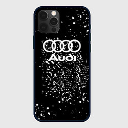 Чехол для iPhone 12 Pro Max Audi белая краска авто спорт, цвет: 3D-черный