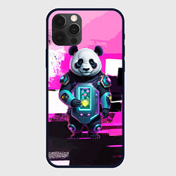 Чехол для iPhone 12 Pro Max Funny panda - cyberpunk, цвет: 3D-черный