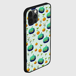 Чехол для iPhone 12 Pro Max Тыква веточки и листья, цвет: 3D-черный — фото 2