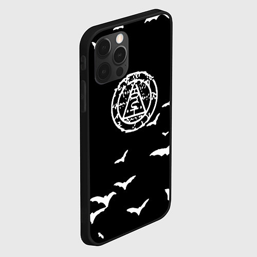 Чехол iPhone 12 Pro Max Silenthill bat night city / 3D-Черный – фото 2