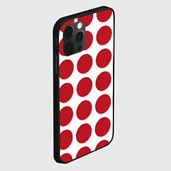 Чехол для iPhone 12 Pro Max Красные круги, цвет: 3D-черный — фото 2