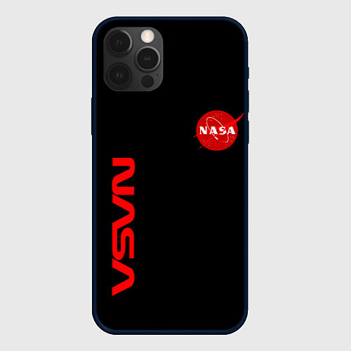 Чехол iPhone 12 Pro Max NASA космос / 3D-Черный – фото 1