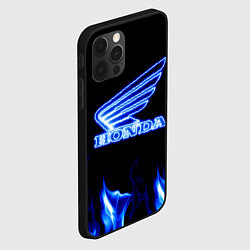 Чехол для iPhone 12 Pro Max Honda neon, цвет: 3D-черный — фото 2