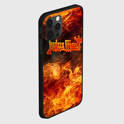 Чехол iPhone 12 Pro Max Fire - Judas Priest / 3D-Черный – фото 2