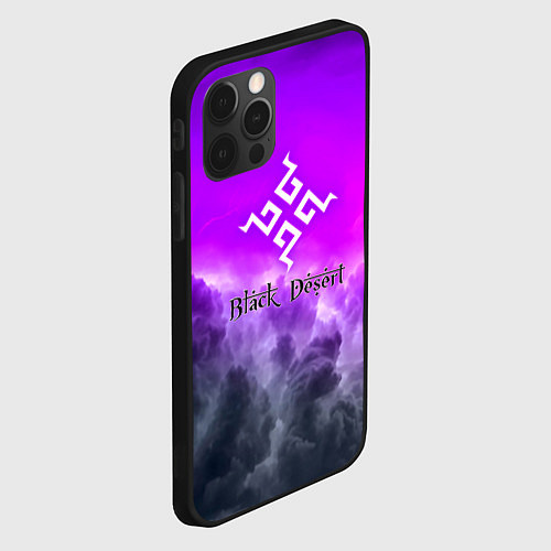 Чехол iPhone 12 Pro Max Black desert mmorpg steel abstraction / 3D-Черный – фото 2