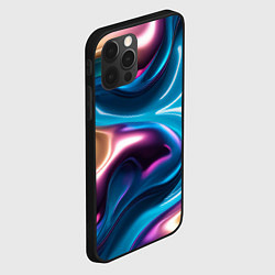 Чехол для iPhone 12 Pro Max Жидкий красочный металл, цвет: 3D-черный — фото 2