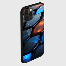 Чехол для iPhone 12 Pro Max Прозрачные абстрактные плиты, цвет: 3D-черный — фото 2