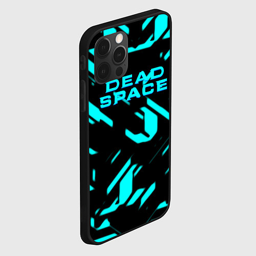 Чехол iPhone 12 Pro Max Dead space айзек стиль неоновая броня / 3D-Черный – фото 2