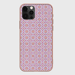 Чехол для iPhone 12 Pro Max Геометричный паттерн розовый, цвет: 3D-светло-розовый