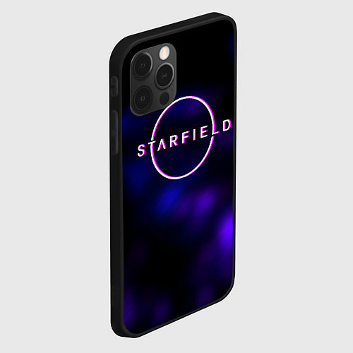 Чехол iPhone 12 Pro Max Starfield тёмное небо из игры / 3D-Черный – фото 2