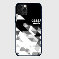 Чехол для iPhone 12 Pro Max AUDI geometry sport, цвет: 3D-черный