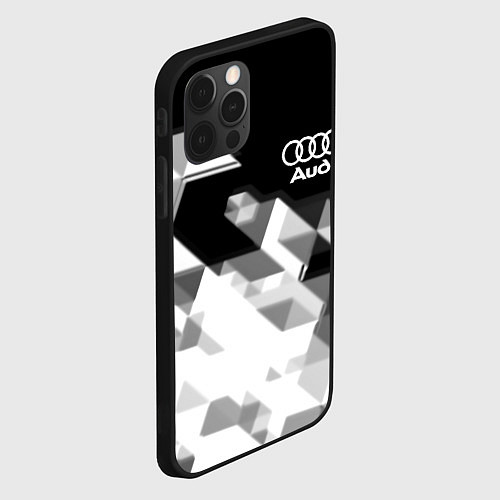 Чехол iPhone 12 Pro Max AUDI geometry sport / 3D-Черный – фото 2