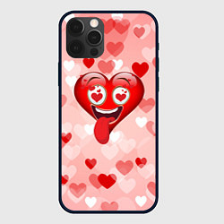 Чехол для iPhone 12 Pro Max Влюбленное сердечко, цвет: 3D-черный