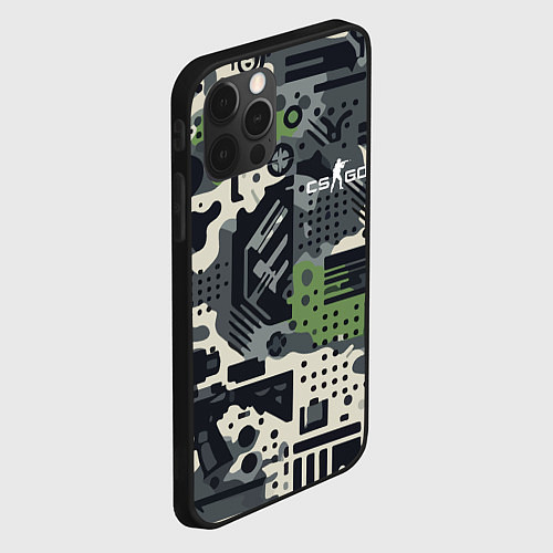 Чехол iPhone 12 Pro Max Counter Strike go - pattern / 3D-Черный – фото 2