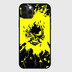 Чехол для iPhone 12 Pro Max Cyberpunk samurai logo 2077, цвет: 3D-черный