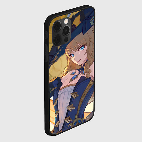 Чехол iPhone 12 Pro Max Genshin Impact Навия / 3D-Черный – фото 2