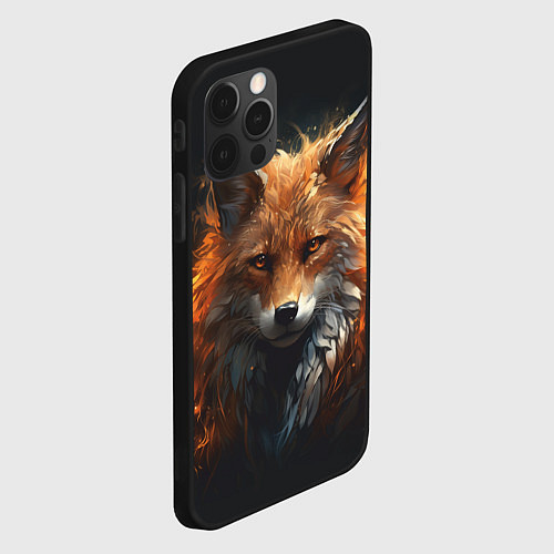 Чехол iPhone 12 Pro Max Красавец лис / 3D-Черный – фото 2