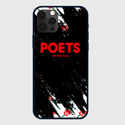 Чехол iPhone 12 Pro Max Poets of the fall розы лого краски