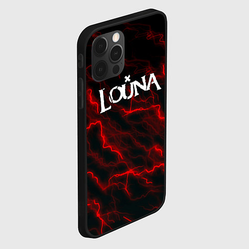 Чехол iPhone 12 Pro Max Louna storm рок группа / 3D-Черный – фото 2